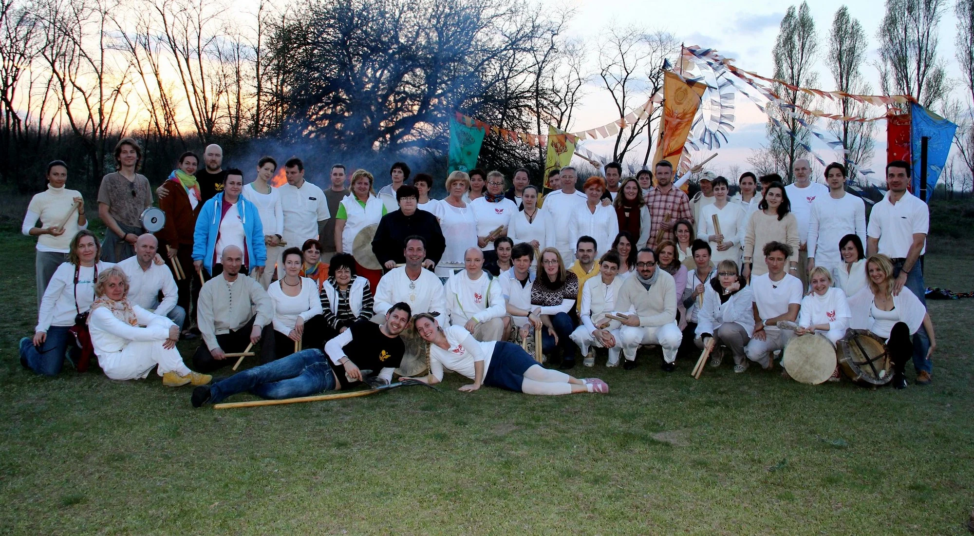 Participants at the 2014 · Spring Four Seasons Firewalk