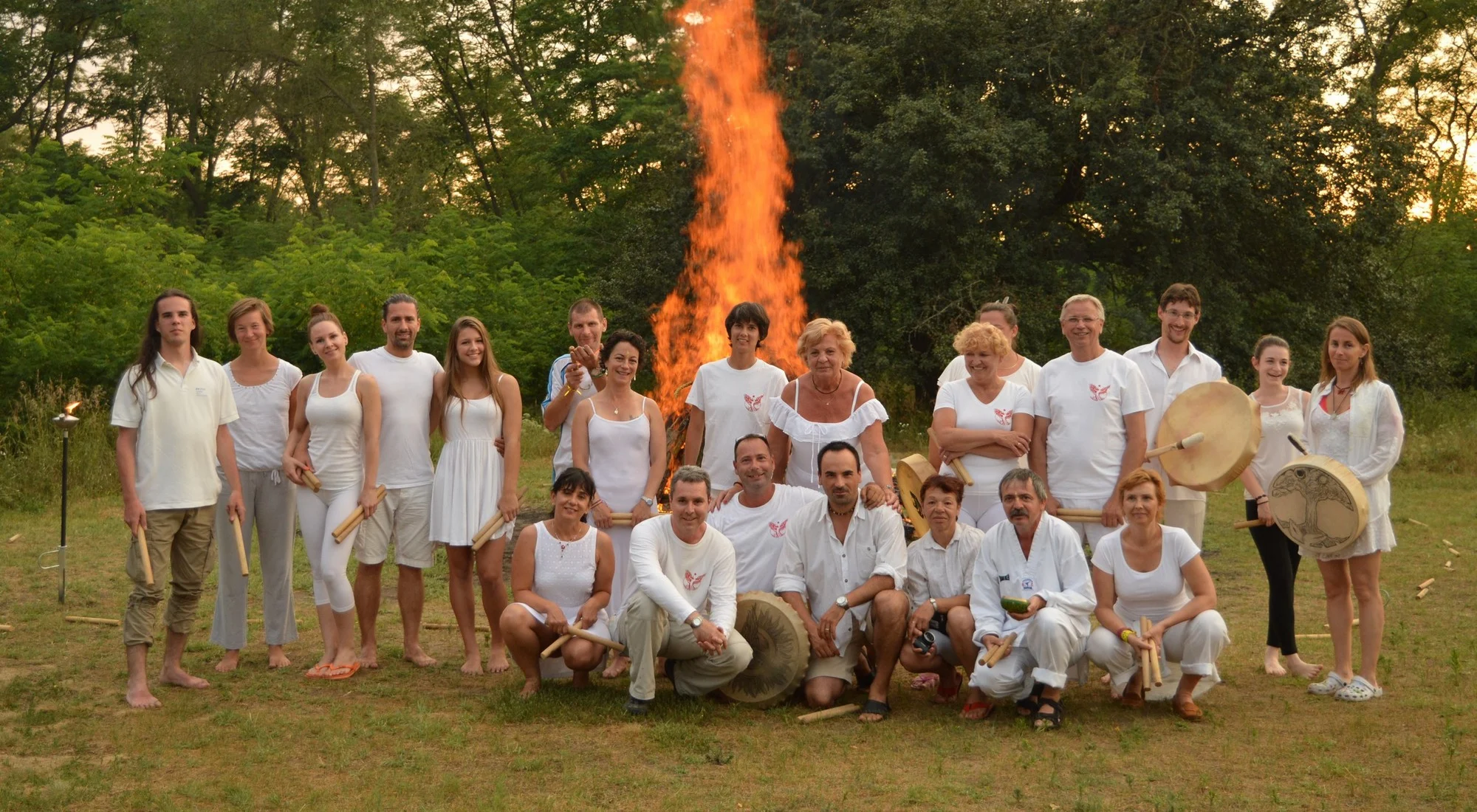 Participants at the 2015 · Summer Four Seasons Firewalk