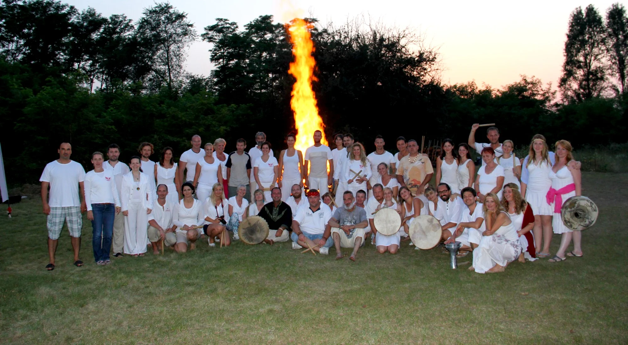 Participants at the 2016 · Summer Four Seasons Firewalk