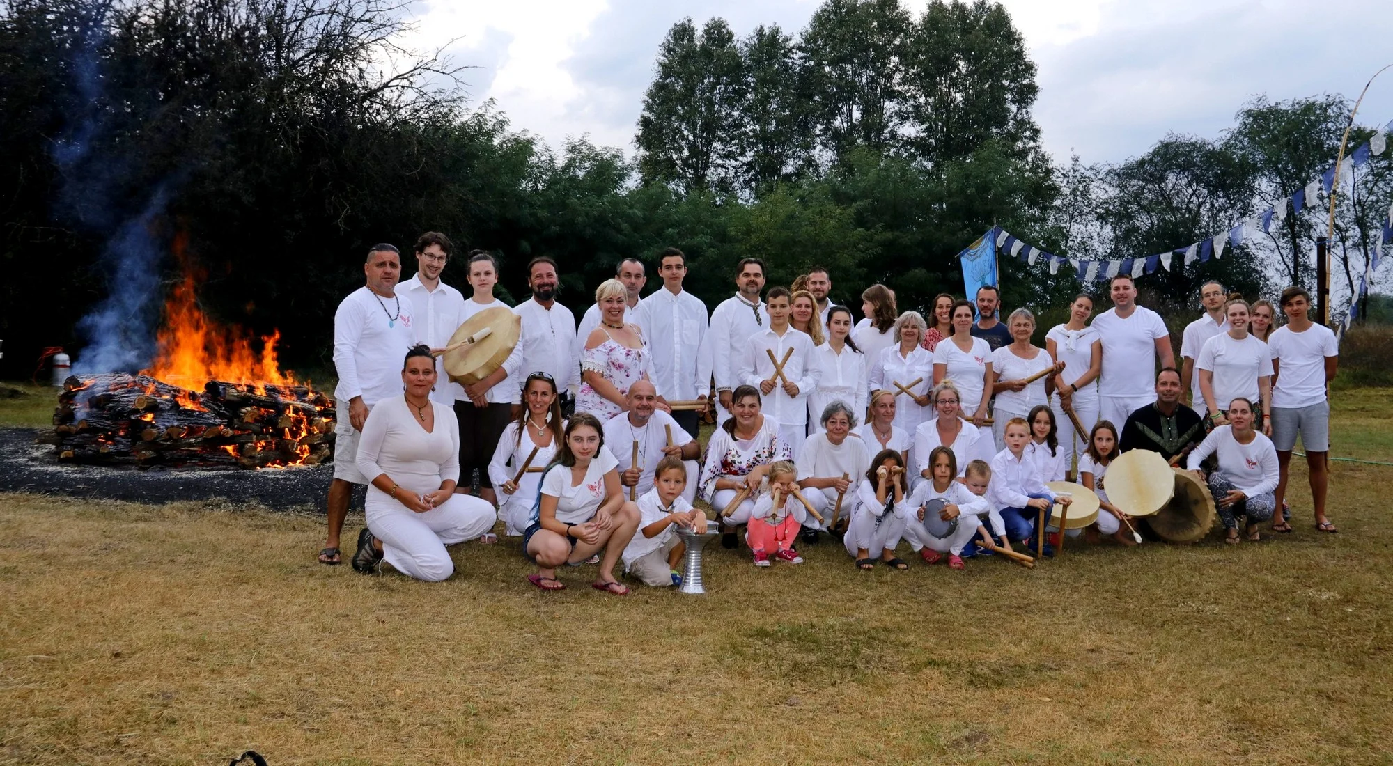 Participants at the 2018 · Summer Four Seasons Firewalk