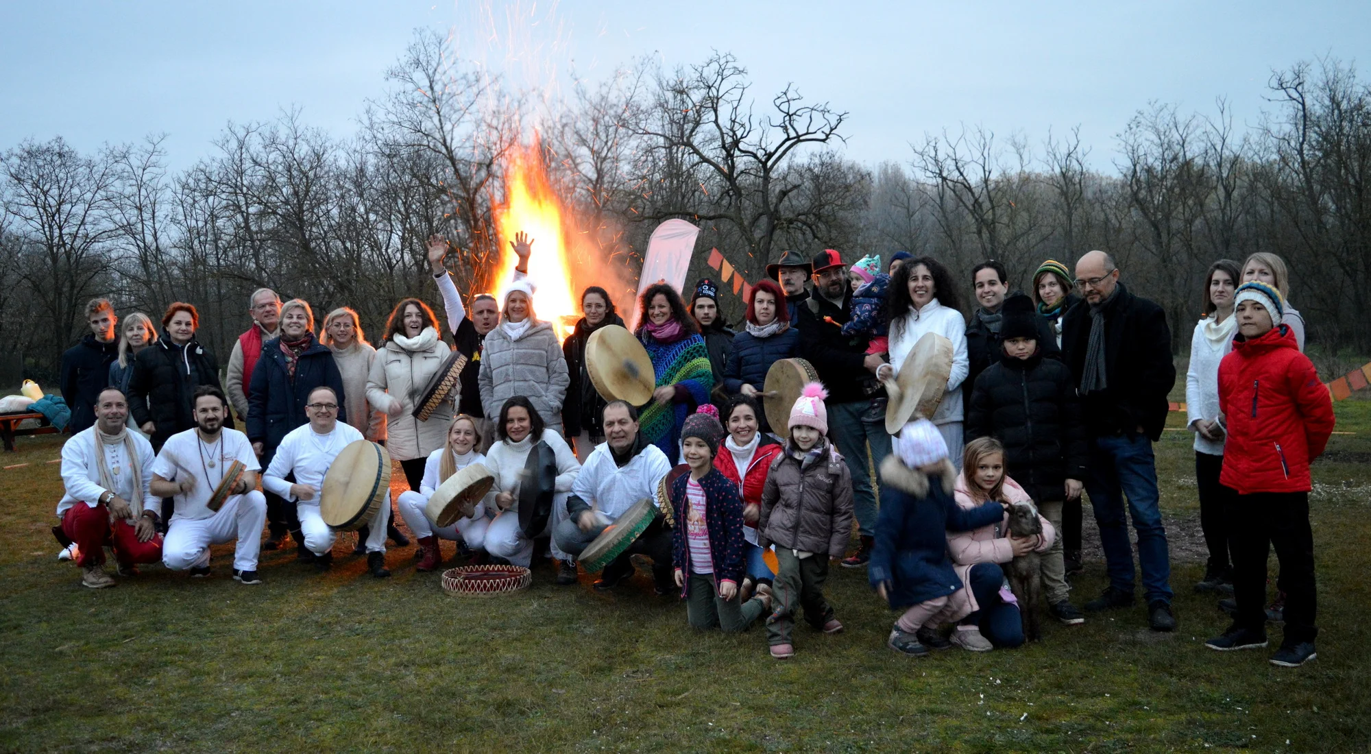 Participants at the 2022 · Autumn Four Seasons Firewalk