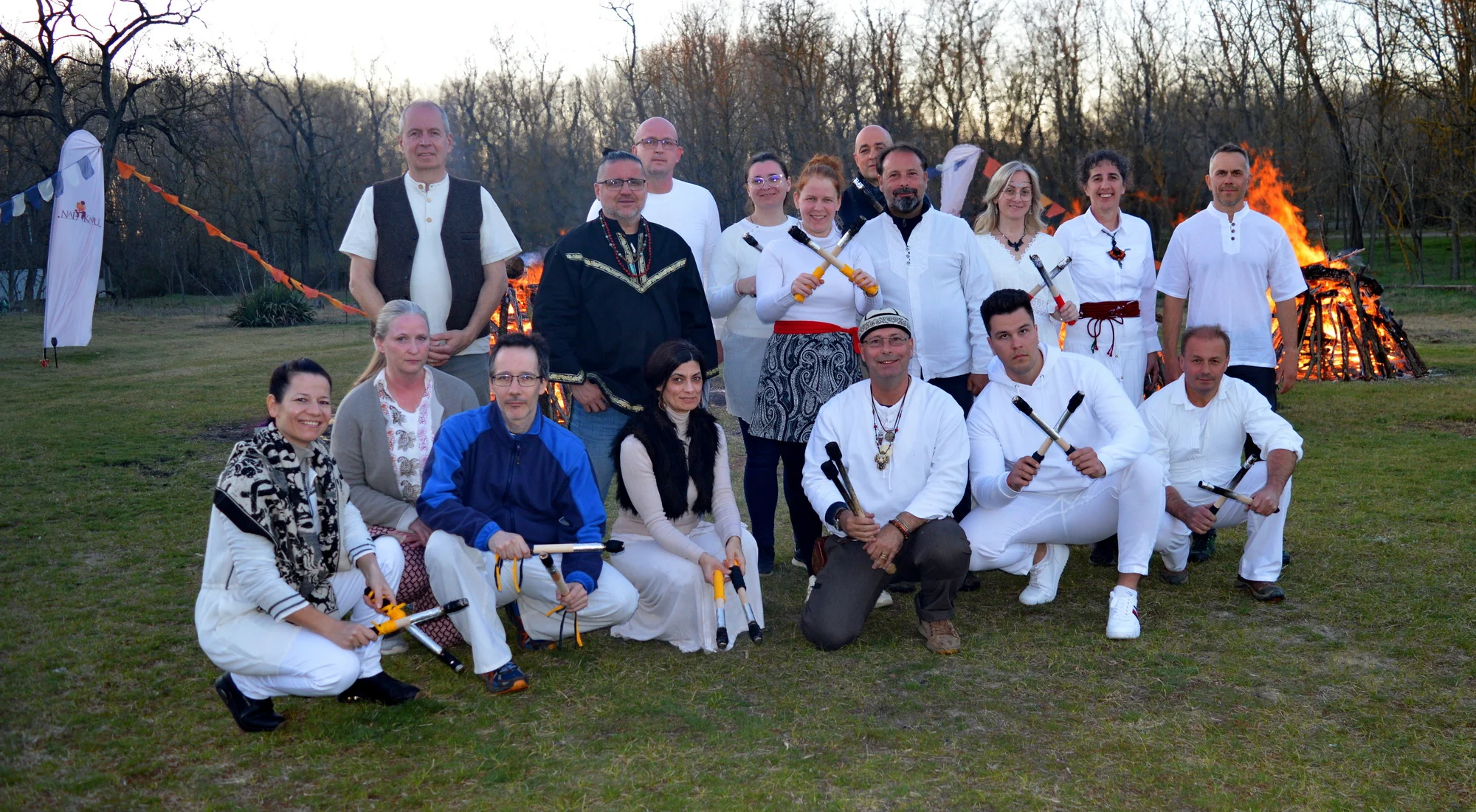 Participants at the 2025 · Spring Four Seasons Firewalk