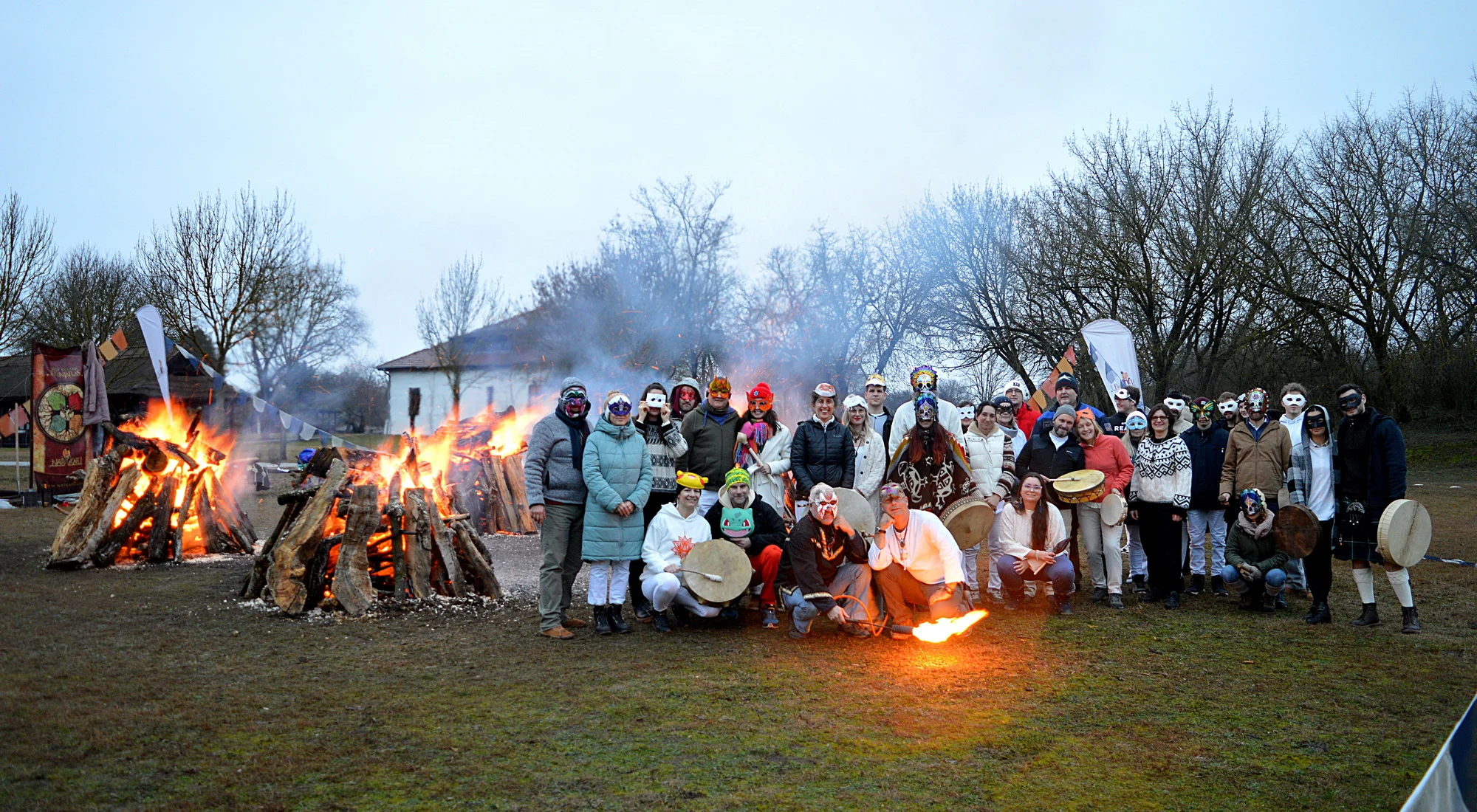 Participants at the 2026 · Winter Four Seasons Firewalk