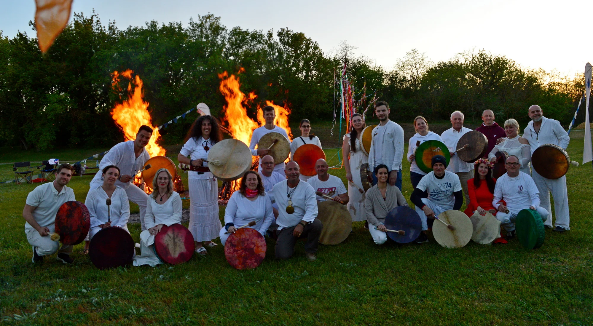 Participants at the 2026 · Spring Four Seasons Firewalk