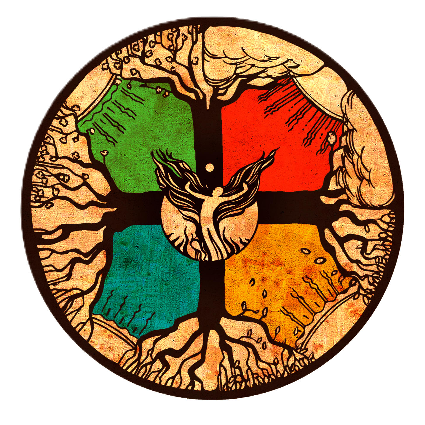 Four Seasons Firewalk circular emblem