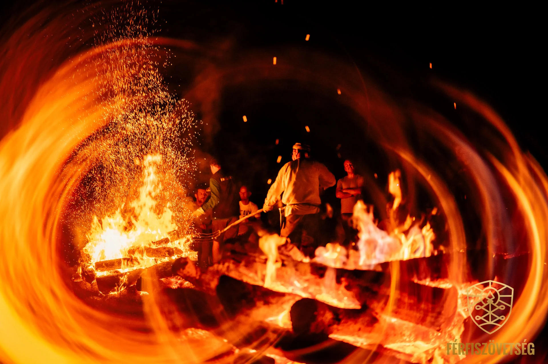 A portal of moving fire