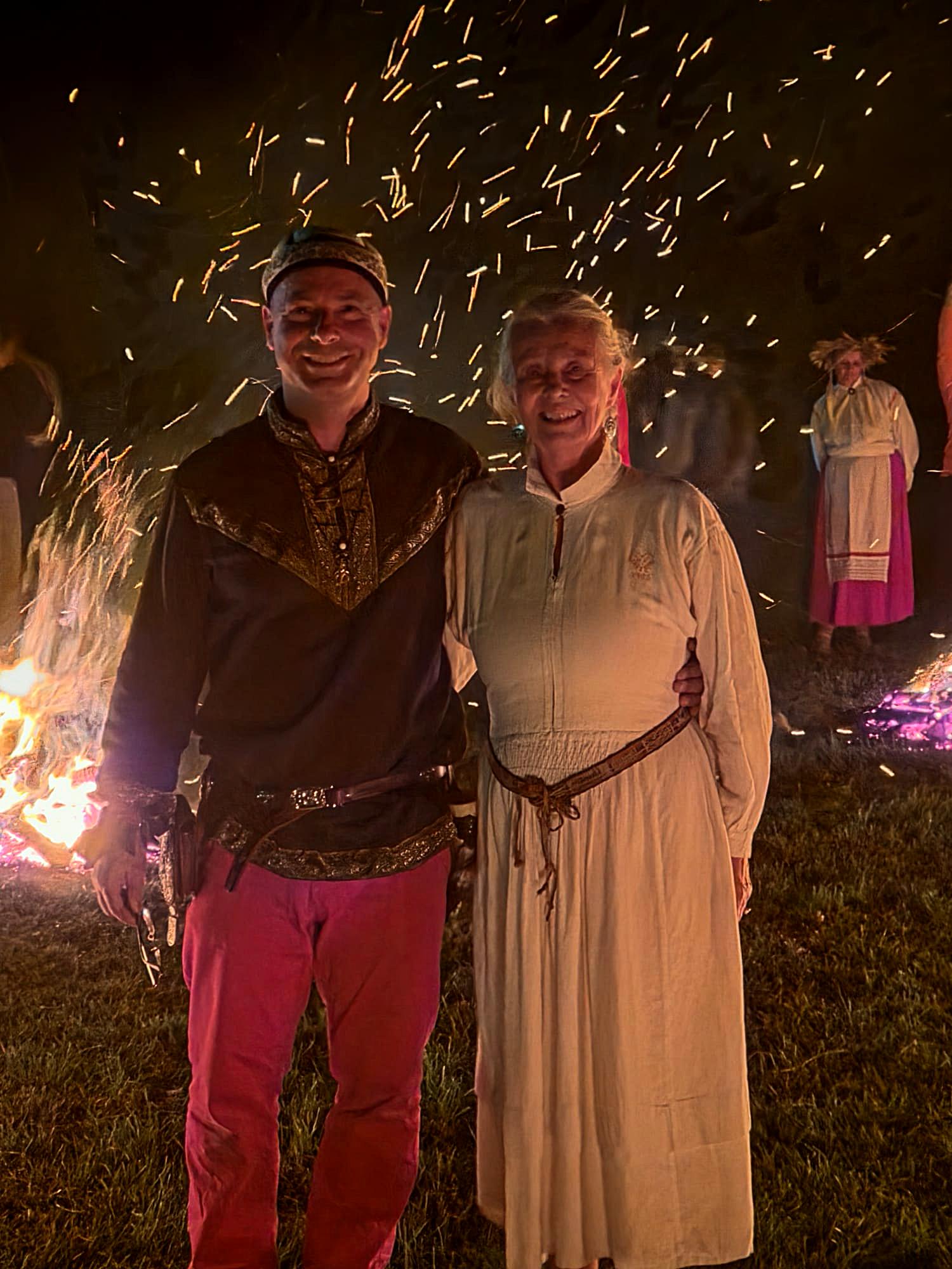 Firewalking masters Åsa Beckman and Bence László Tarr